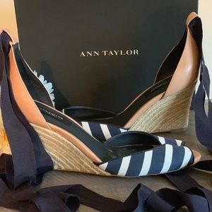 Ann Taylor lace up wedge